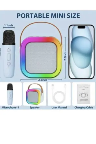 Мини-караоке набор - Голубой - 3