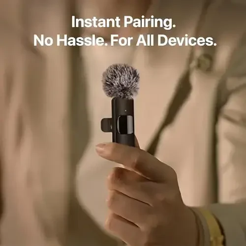 Mini Mic Pro Wireless Microphone for iPhone, iPad, Android, Lavalier Microphone for Video Recording - 2 Pack iPhone Mic Crystal Clear Recording with USB-C for Podcast, ASMR (iPhone 15+ / Android) - 4