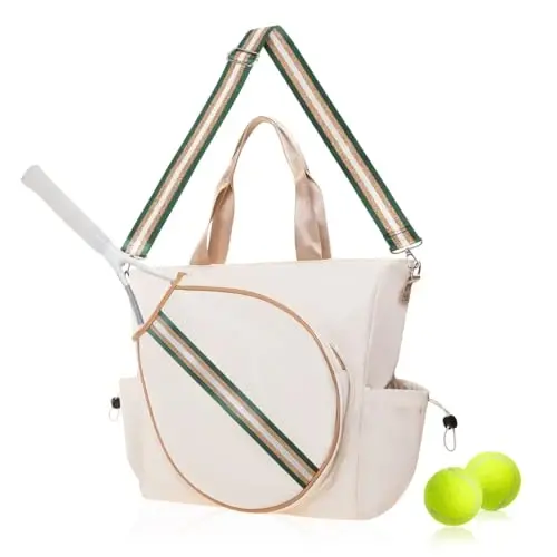 Mini Momo Kadın Tenis Çantası Raket Çantası, Şık Sırt Çantası - Unisex Raket Sporları Pickleball Çantası Dönüştürülebilir Omuz, Çapraz Askılı Geniş Bölme - MINI MOMO
