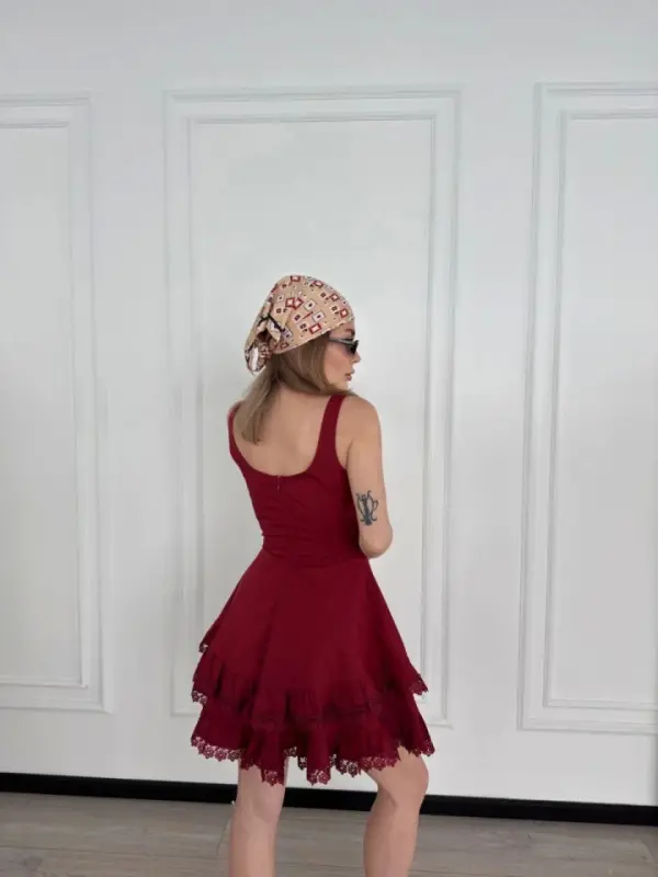 Mini osma ko'ylak - Bordo - 2