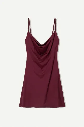 Мини-платье с декольте - BERSHKA (1)