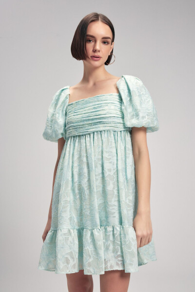 Мини-платье с пышными рукавами - ADL