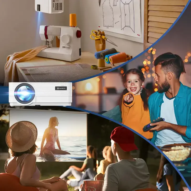 Мини-проектор VANKYO Leisure 470 HD с потоковым плеером Roku Express, светодиодный ресурс 50000 часов, 240-дюймовый экран для домашнего кинотеатра и фильмов на свежем воздухе - 6