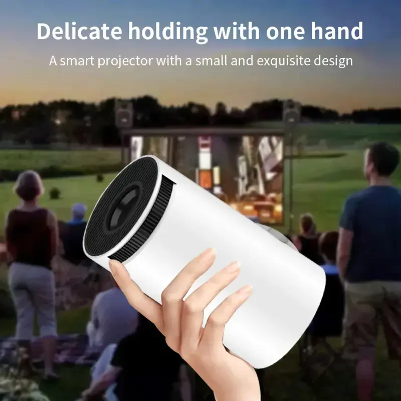 Mini Projector with Android 11, Portable Projector 4K 1080P Full HD Support, Smart Projector WiFi6 BT5.0 Auto Horizontal Correction, 180°Rotatable Outdoor Projector for Phone/TV Stick/Laptop - 1
