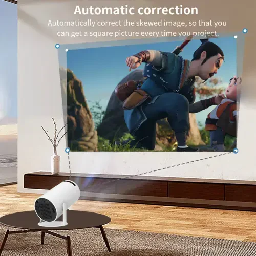 Mini Projector with Android 11, Portable Projector 4K 1080P Full HD Support, Smart Projector WiFi6 BT5.0 Auto Horizontal Correction, 180°Rotatable Outdoor Projector for Phone/TV Stick/Laptop - 5