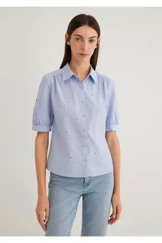 Мини-рубашка с цветочным принтом Slim Fit / Узкий крой 121 - 3