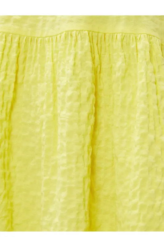 Mini Ruffle Dress Sleeveless Crew Neck Tiered - 6