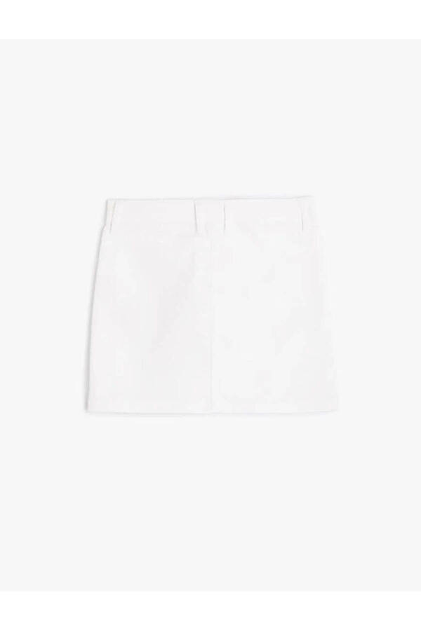 Mini Skirt with Buttoned Pockets and Cotton - 6