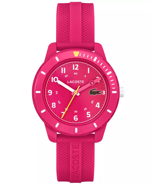 Mini Tenis Ahududu Silikon Kayış Saat 34mm Pembe - 1