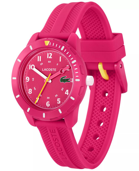 Mini Tenis Ahududu Silikon Kayış Saat 34mm Pembe - 2