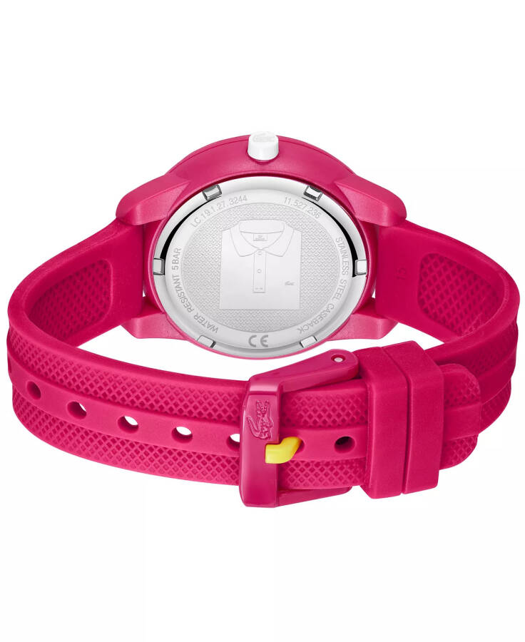 Mini Tenis Ahududu Silikon Kayış Saat 34mm Pembe - 3