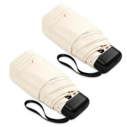 Mini Travel Umbrella Compact for Purse Lightweight Nano Waterproof for Rain | Fits purse and Pocket Foldable & portable for women/men，easy carry to outdoor/travel/work - 1