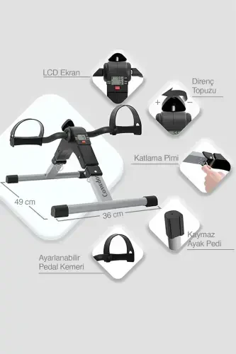 Мини-велотренажер с цифровым дисплеем - 3