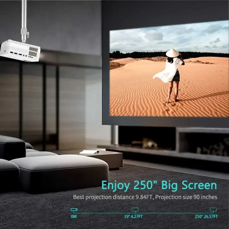 Мини ЖК-проектор для домашнего кинотеатра Vankyo Leisure 470 с поддержкой Wi-Fi и разрешением 1080P - 6