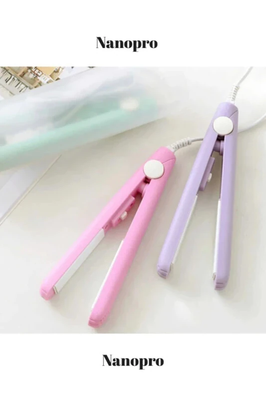 Миниатюрная керамическая плойка для волос розового цвета для путешествий - GENEL MARKALAR