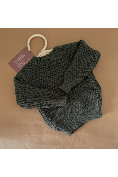 MINIBONCLUB BABY AND CHILD SELANIK SWEATER - KHAKI - MINIBONCLUB