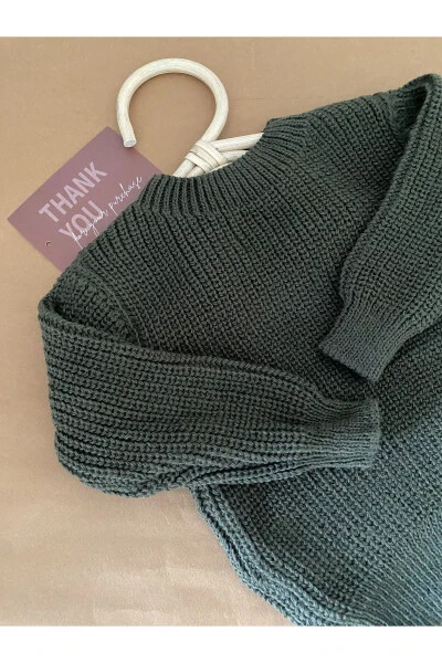 MINIBONCLUB BABY AND CHILD SELANIK SWEATER - KHAKI - MINIBONCLUB (1)