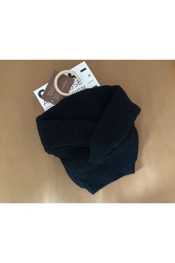 MINIBONCLUB Unisex chaqaloq bolalar triko sviteri - 2