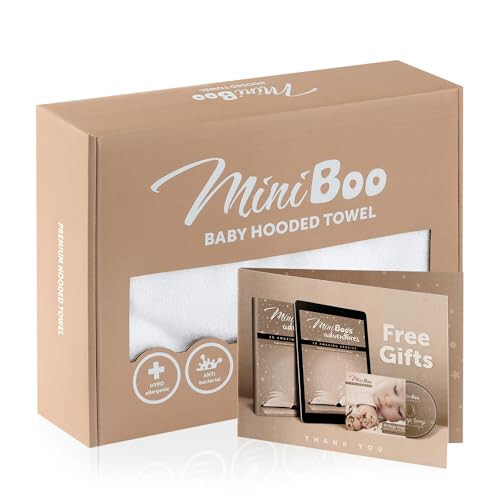 MINIBOO Premium Ultra Yumuşak Bambu Viskoz Bebek Kapşonlu Havlu, Benzersiz Tasarım - Hipoalerjenik, Organik Bebek Havluları Bebekler ve Yürümeye Başlayan Çocuklar İçin - Bebek Hediyeleri İçin Mükemmel - 2