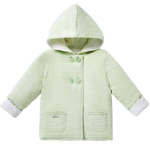 Minicoco Baby Girl Clothes Winter, Warm Hoodies Coat, Toddler Coat Baby Girls Hooded Buttoned Long Sleeve Thick Warm Coat - 1