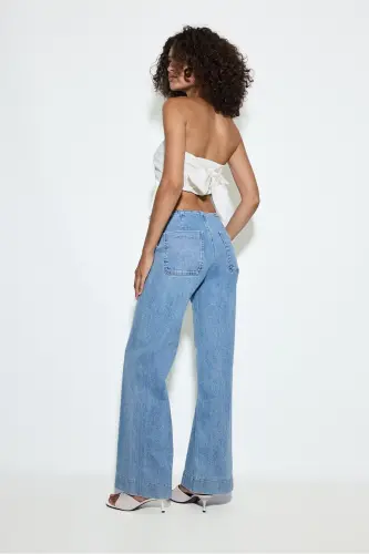 D77 minimal cepli jean - Açik mavi Denim - 6