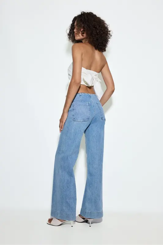 D77 minimal cepli jean - Açik mavi Denim - 6