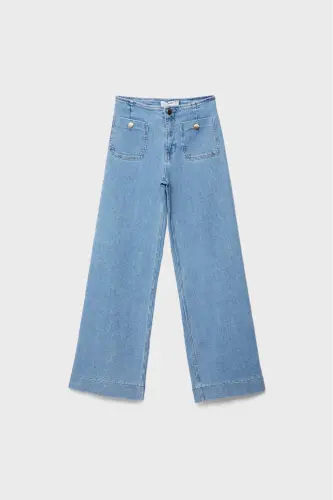 D77 minimal cepli jean - Açik mavi Denim - 7