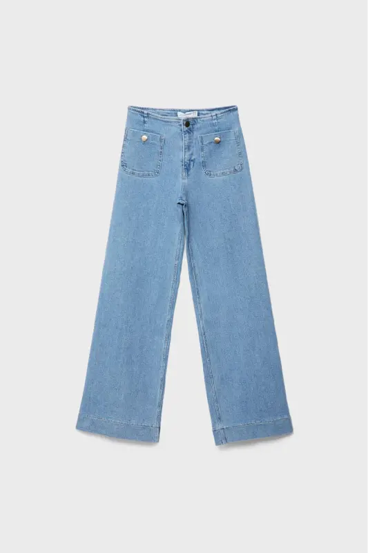 D77 minimal cepli jean - Açik mavi Denim - 7