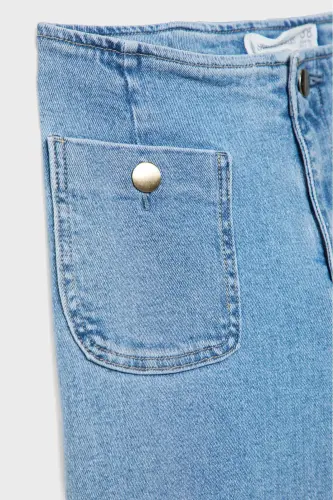 D77 minimal cepli jean - Açik mavi Denim - 9