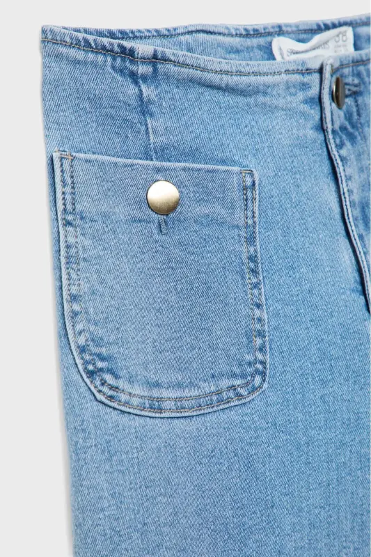 D77 minimal cepli jean - Açik mavi Denim - 9
