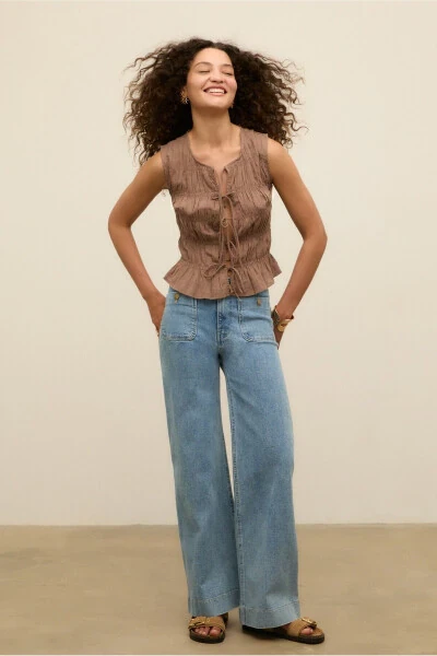 Minimal cho'ntakli jinsi shim - STRADIVARIUS (1)