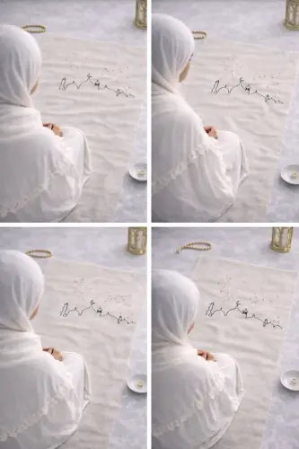 Minimal darbeli zig‘ir namozlik gilam — to‘yba beriladigan sovg‘a uchun sumkada namozlik gilam - 4