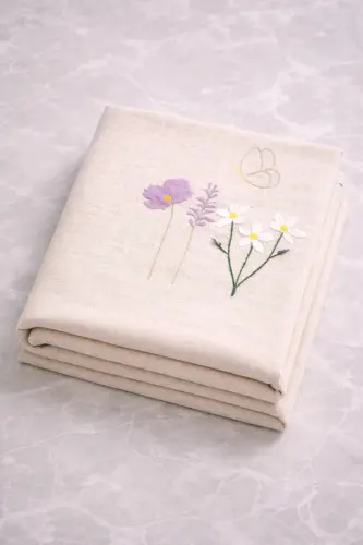 Minimal Işlemeli Keten Seccade Namazlık - Çeyizlik Hediyelik Çanta Seccadesi-Bej2 - PERDEPLUS (1)