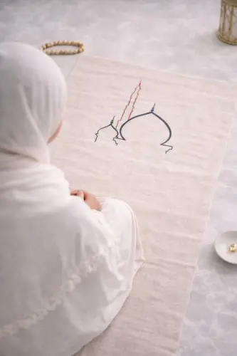 Minimal kashtado katan sajda Namozlik - Sep uchun sovg'a sumkasi sajda - Bej7 