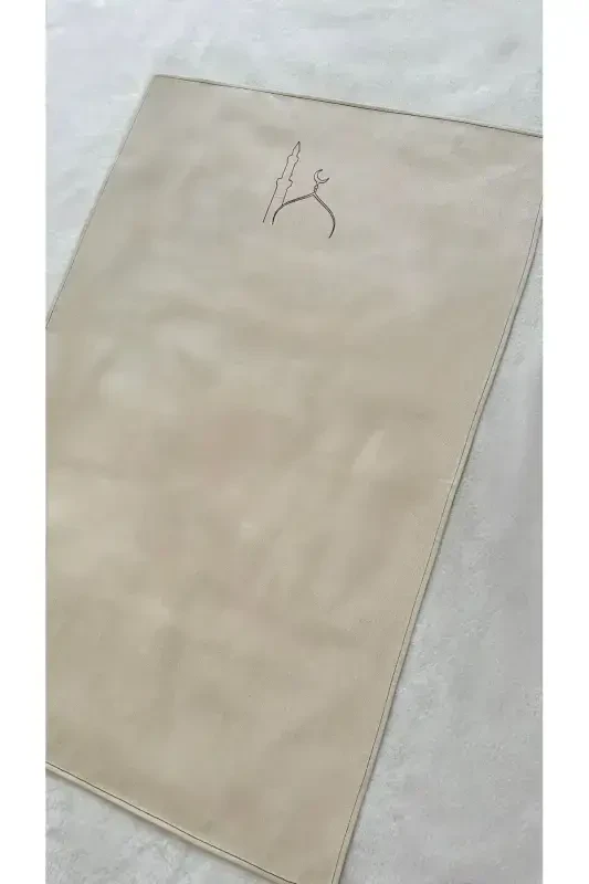 Minimal kashtali zig'ir gilam Namozlik - Sep uchun sovg'a sumkasi gilami-Bej3 - 6