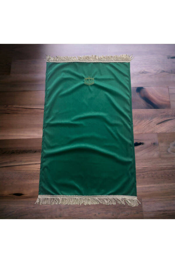 Minimal Prayer Rug Kaaba Patterned - Green - 1