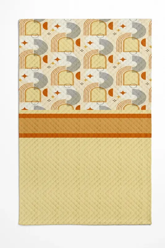 Minimalist Desenli Baskılı Tek Kişilik ve Çocuk Pike Takımı-Desen - 3