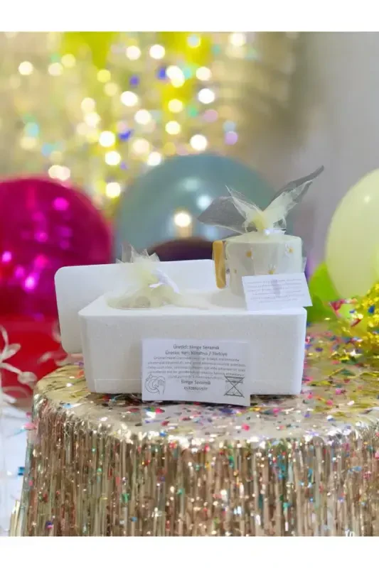 Minimalist Set of 2 Black Heart Patterned Handmade Natural Ceramic Heart Mug - Tea & Coffee Cup - 3