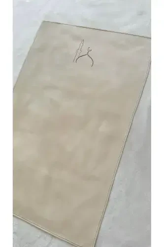 Минимальный Накиш Ислемели Кетен Седжаде Намазлык - Чейизлик Хедиелик Чанта Седжадеси-Беж3 - 6