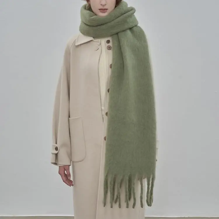 MININAI Women CasModazoneere Feel Scarf, Soft Warm Winter Scarf for Cold Weather, Christmas Blanket Scarves PasModazoneina Shawl Wrap - 2