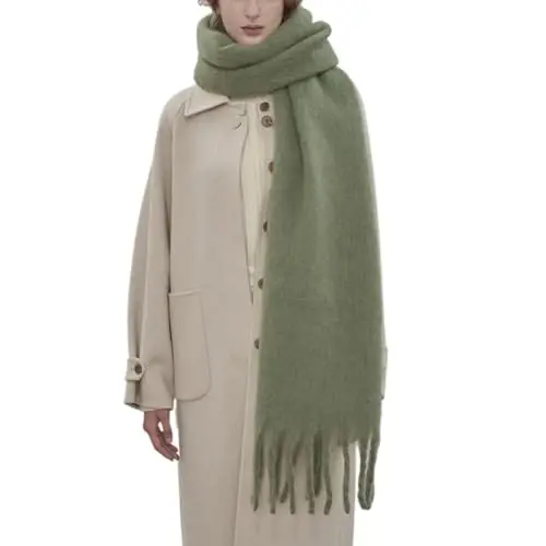 MININAI Women CasModazoneere Feel Scarf, Soft Warm Winter Scarf for Cold Weather, Christmas Blanket Scarves PasModazoneina Shawl Wrap - 1