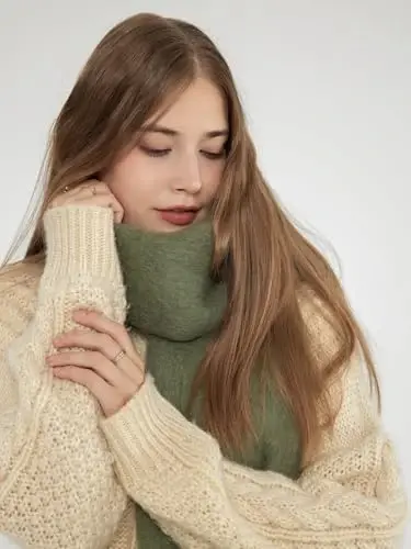 MININAI Women CasModazoneere Feel Scarf, Soft Warm Winter Scarf for Cold Weather, Christmas Blanket Scarves PasModazoneina Shawl Wrap - 7