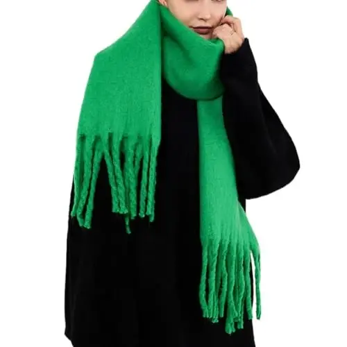 MININAI Women CasModazoneere Feel Scarf, Soft Warm Winter Scarf for Cold Weather, Christmas Blanket Scarves PasModazoneina Shawl Wrap 