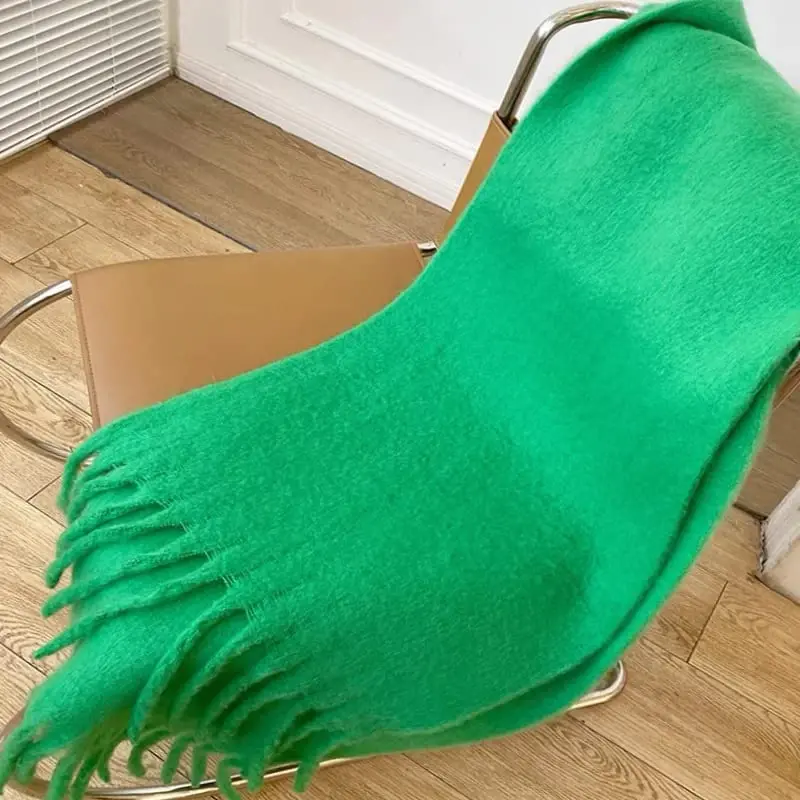 MININAI Women CasModazoneere Feel Scarf, Soft Warm Winter Scarf for Cold Weather, Christmas Blanket Scarves PasModazoneina Shawl Wrap - 5