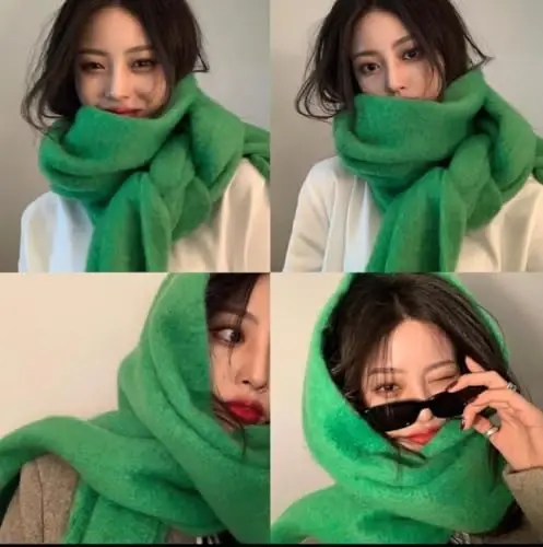 MININAI Women CasModazoneere Feel Scarf, Soft Warm Winter Scarf for Cold Weather, Christmas Blanket Scarves PasModazoneina Shawl Wrap - 6