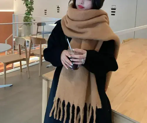 MININAI Women CasModazoneere Feel Scarf, Soft Warm Winter Scarf for Cold Weather, Christmas Blanket Scarves PasModazoneina Shawl Wrap - 6