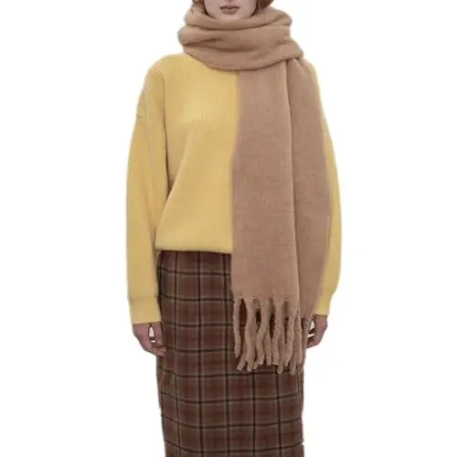 MININAI Women CasModazoneere Feel Scarf, Soft Warm Winter Scarf for Cold Weather, Christmas Blanket Scarves PasModazoneina Shawl Wrap 