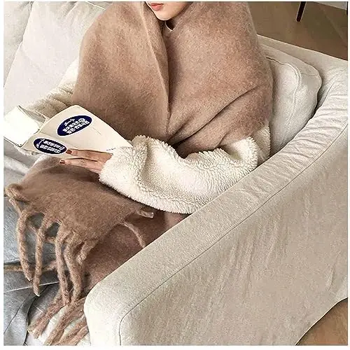 MININAI Women CasModazoneere Feel Scarf, Soft Warm Winter Scarf for Cold Weather, Christmas Blanket Scarves PasModazoneina Shawl Wrap - 4