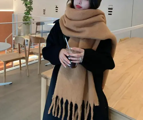 MININAI Women CasModazoneere Feel Scarf, Soft Warm Winter Scarf for Cold Weather, Christmas Blanket Scarves PasModazoneina Shawl Wrap - 6