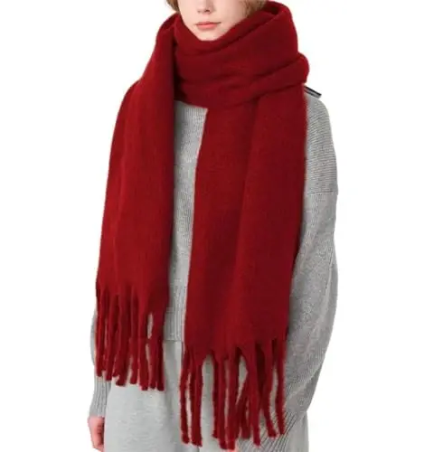 MININAI Women CasModazoneere Feel Scarf, Soft Warm Winter Scarf for Cold Weather, Christmas Blanket Scarves PasModazoneina Shawl Wrap - MININAI